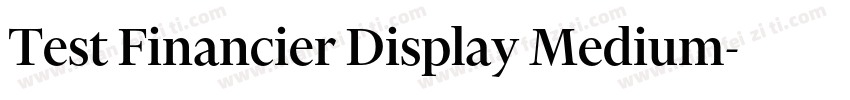 Test Financier Display Medium字体转换